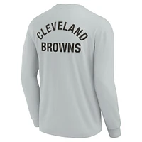 T-shirt unisexe Fanatics gris Cleveland Browns Elements super doux à manches longues