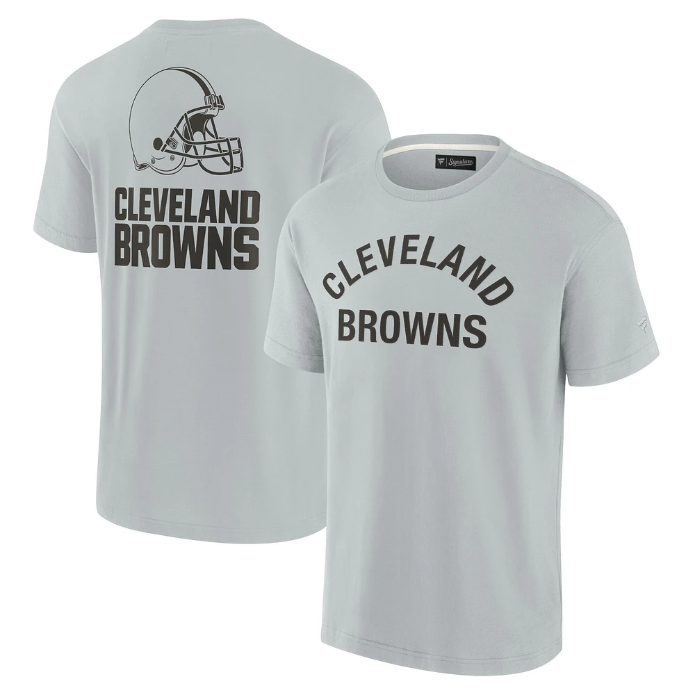 T-shirt unisexe Fanatics gris Cleveland Browns Elements super doux à manches courtes