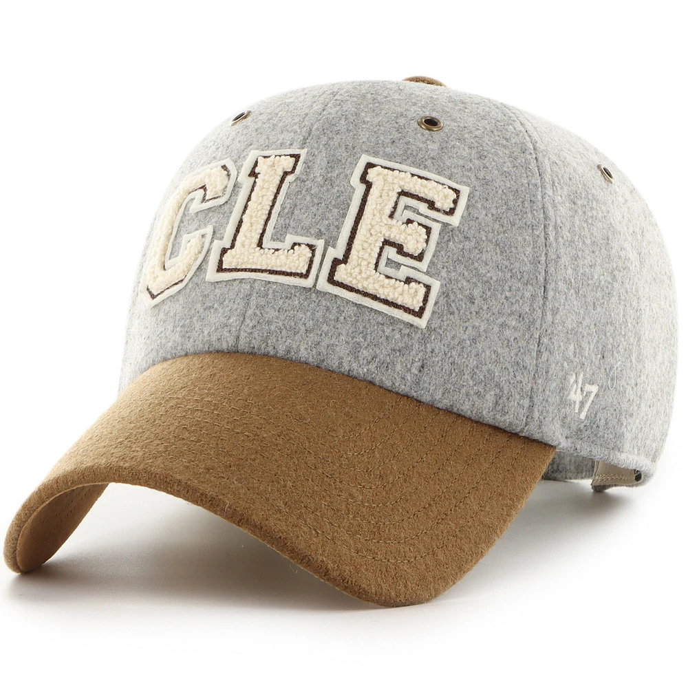 Unisex Stoney Clover Lane x '47 Gray/Brown Cleveland Browns Block Clean Up Adjustable Hat