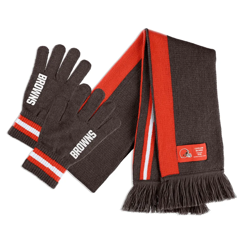 Lids Cleveland Browns WEAR by Erin Andrews Scarf and Glove Set