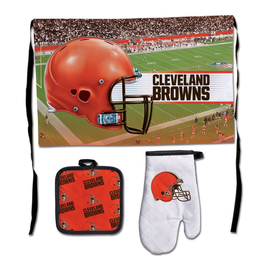 WinCraft Cleveland Browns 3-Piece Barbecue Set