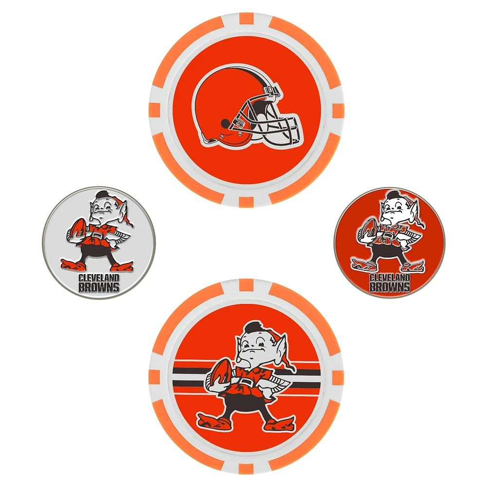 WinCraft Cleveland Browns Lot de 4 marqueurs de balle