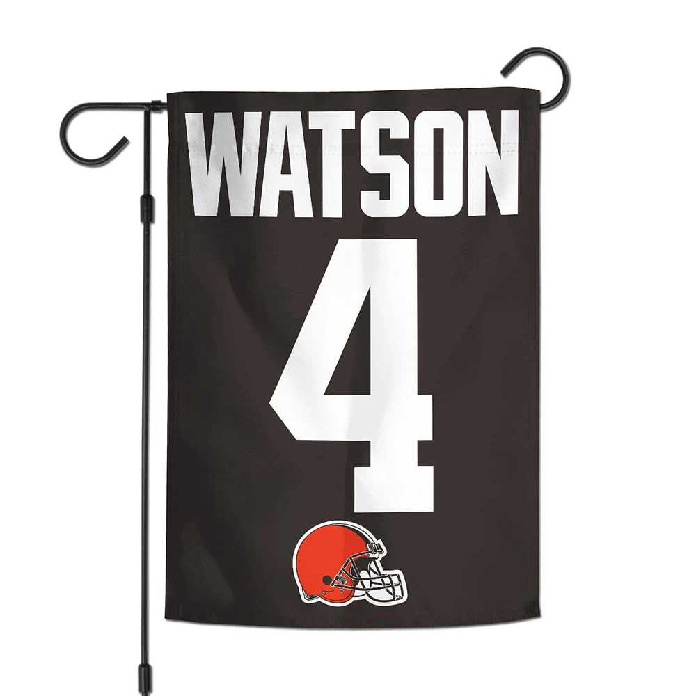 WinCraft Deshaun Watson Cleveland Browns Drapeau de jardin double face 30,5 x 45,7 cm