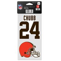 WinCraft Nick Chubb Cleveland Browns Perfect Cut 2-Pack Player - Decal Set