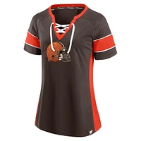 Haut à lacets Athena des Cleveland Browns Fanatics pour femmes