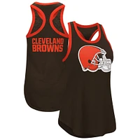 Débardeur à encolure dégagée G-III 4Her par Carl Banks Brown pour femme Cleveland Browns Tater Burnout