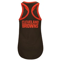 Débardeur à encolure dégagée G-III 4Her par Carl Banks Brown pour femme Cleveland Browns Tater Burnout