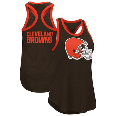 Débardeur à encolure dégagée G-III 4Her par Carl Banks Brown pour femme Cleveland Browns Tater Burnout