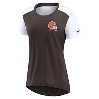 Women's Nike  Brown Cleveland Browns Performance Fashion T-Shirt