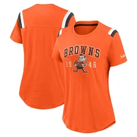 Women's Nike  Orange Cleveland Browns Historic Slub Fashion T-Shirt