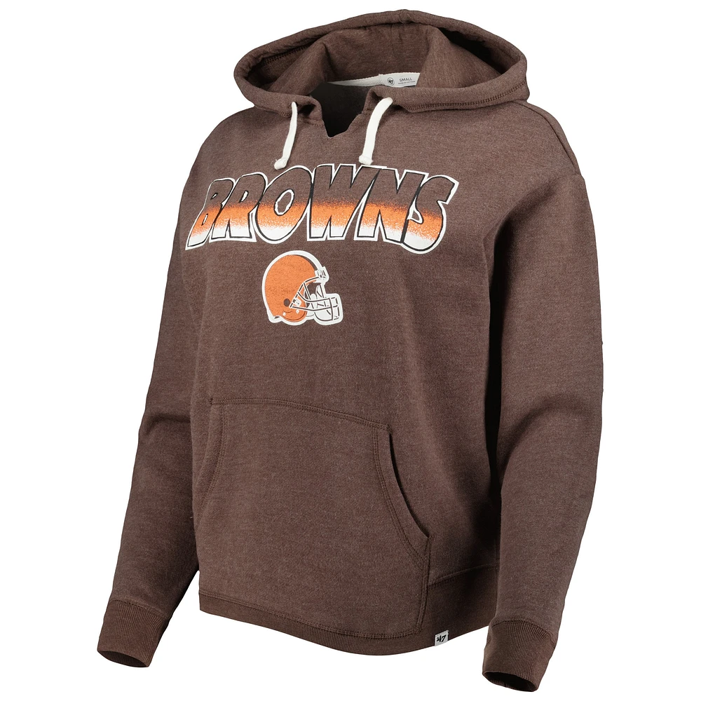 Women's '47 Brown Cleveland Browns Color Rise Kennedy Pullover Hoodie