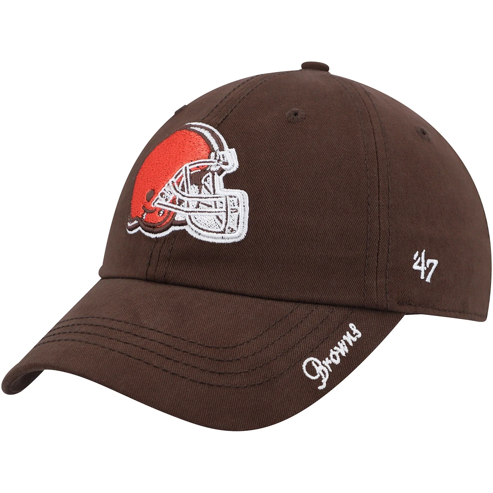 Women's '47 Cleveland Browns Miata Clean Up Primary Logo Adjustable Hat