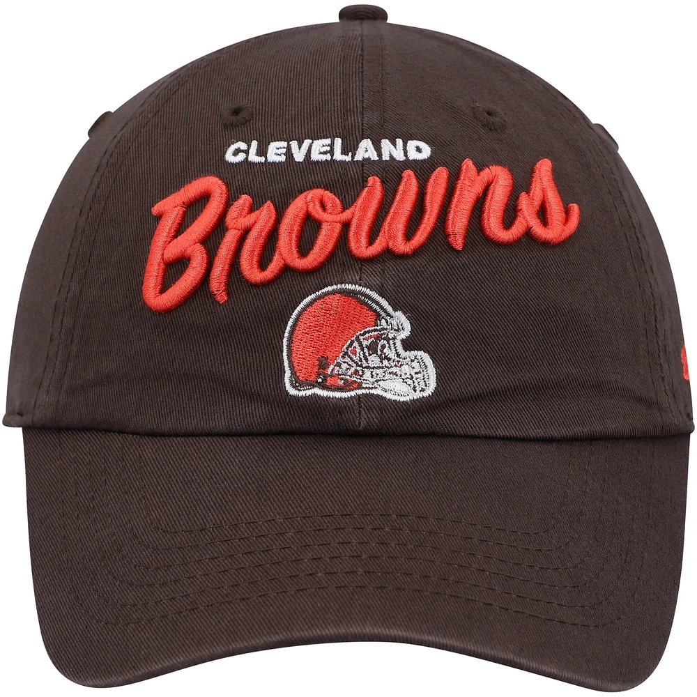 Women's '47 Brown Cleveland Browns Phoebe Clean Up Adjustable Hat