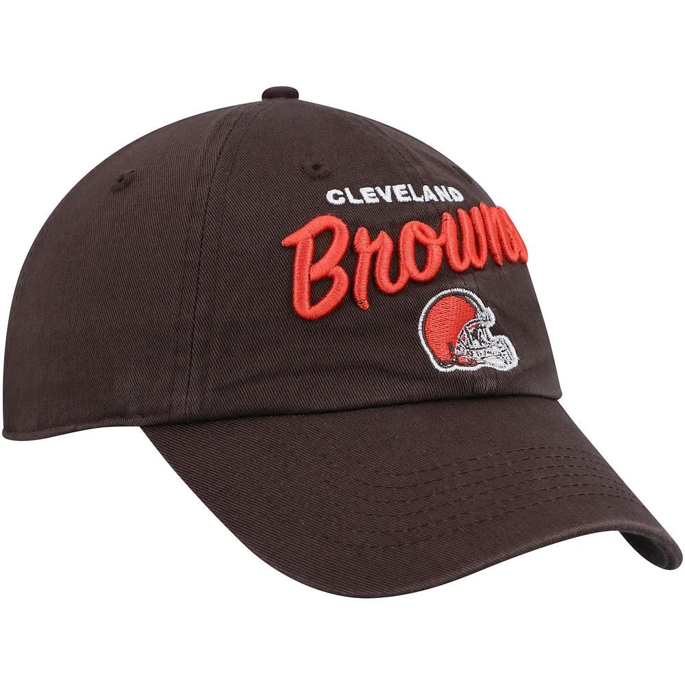 Women's '47 Brown Cleveland Browns Phoebe Clean Up Adjustable Hat