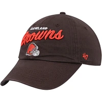 Women's '47 Brown Cleveland Browns Phoebe Clean Up Adjustable Hat