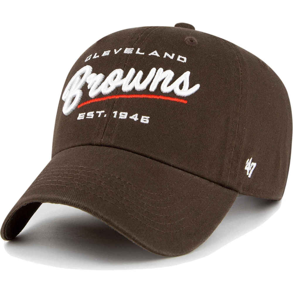 Women's '47 Brown Cleveland Browns Sidney Clean Up Adjustable Hat