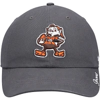 Women's '47 Charcoal Cleveland Browns Brownie The Elf Miata Clean Up Legacy Adjustable Hat