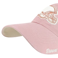 Women's '47  Pink Cleveland Browns Ballpark Cheer Dusty Rose Clean Up Adjustable Hat