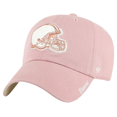 Women's '47  Pink Cleveland Browns Ballpark Cheer Dusty Rose Clean Up Adjustable Hat