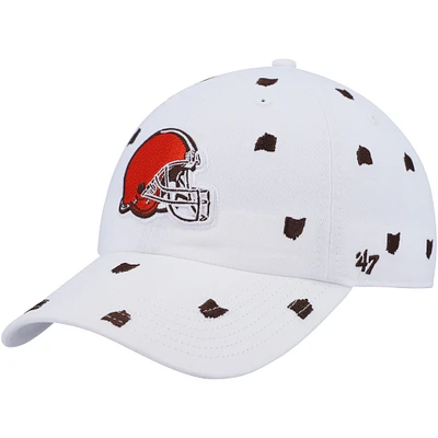 Casquette réglable '47 Cleveland Browns Confetti Clean Up Logo pour femme