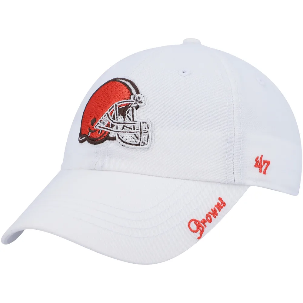 Cleveland Browns '47 Women's Confetti Clean Up Logo Adjustable Hat - White