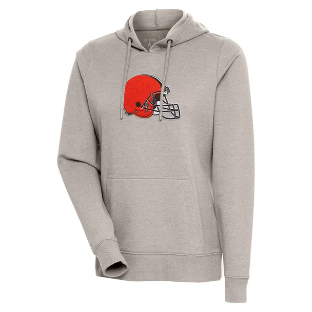 Women's '47 Oatmeal Cleveland Browns Harper Pullover Hoodie