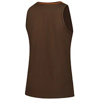 Women's Brown Cleveland Browns Plus Stellar Win V-Neck Tank Top
