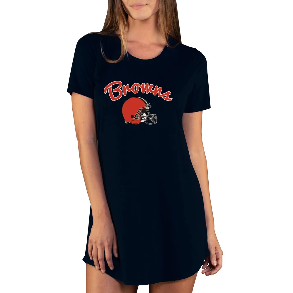 Concepts Sport Women's Cleveland Browns Marathon Black Long Sleeve T-Shirt