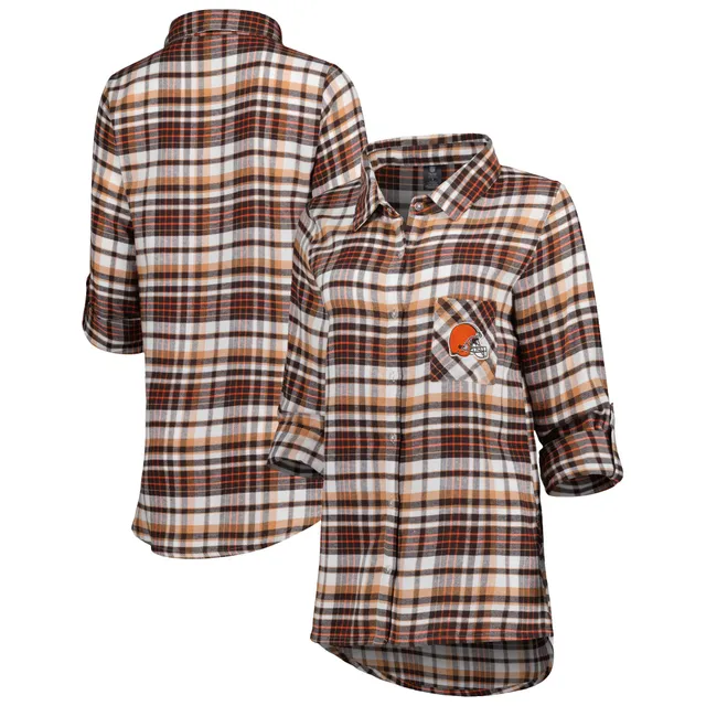 Lids Chicago Bears Concepts Sport Women's Plus Mainstay Flannel Full-Button  Long Sleeve Nightshirt - Navy