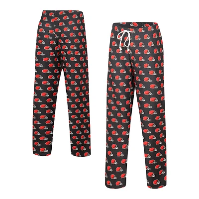 Concepts Sport - Pantalon de nuit à imprimé Cleveland Browns Gauge pour femme Marron