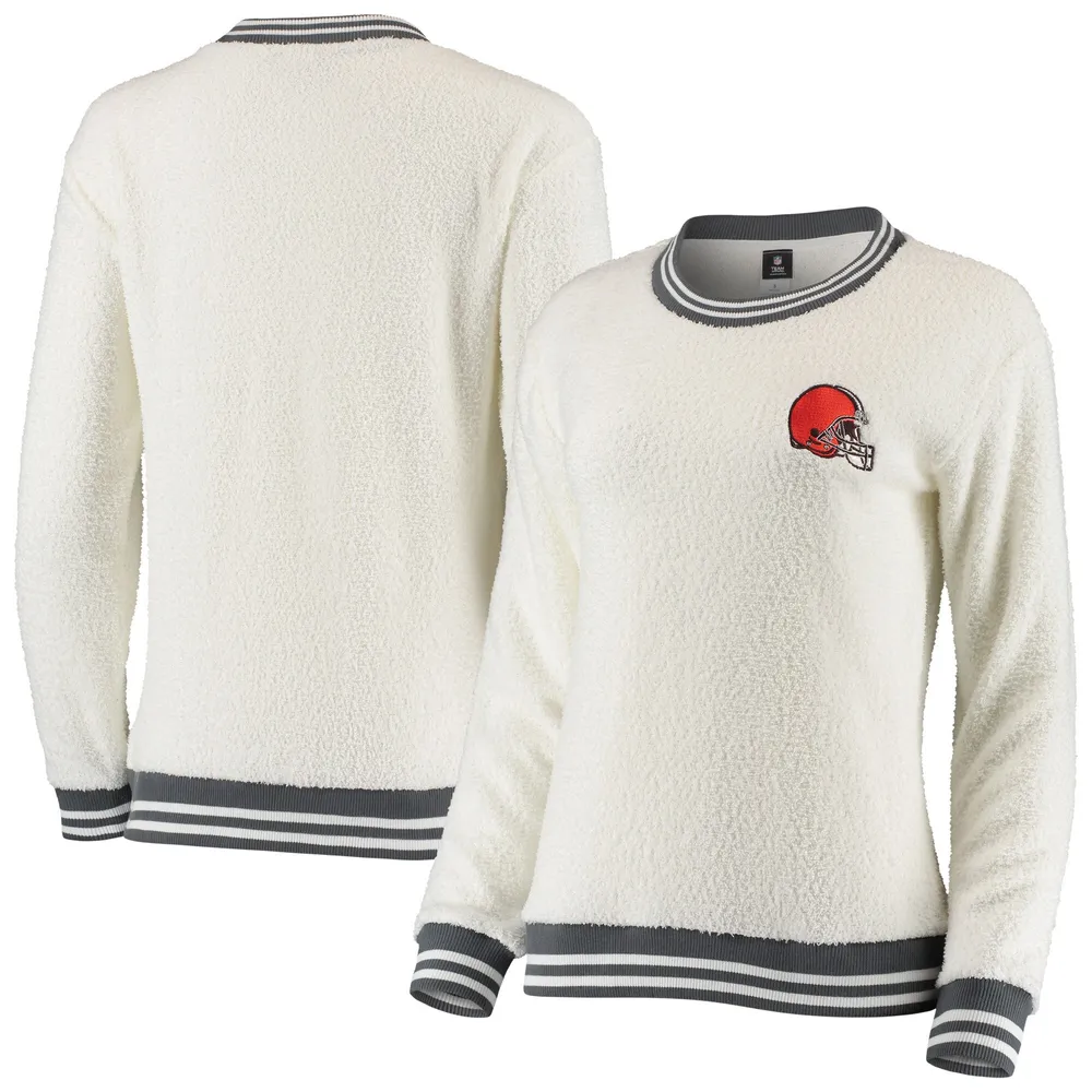 Lids Cleveland Browns Concepts Sport Women's Granite Knit Pullover  Sweatshirt - Cream/Charcoal