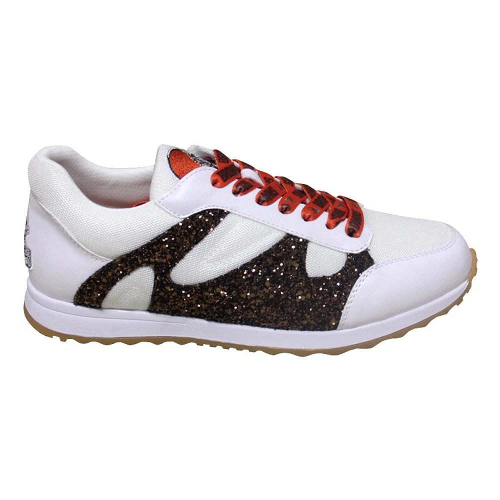 Women's Cuce  Brown Cleveland Browns Glitter Sneakers