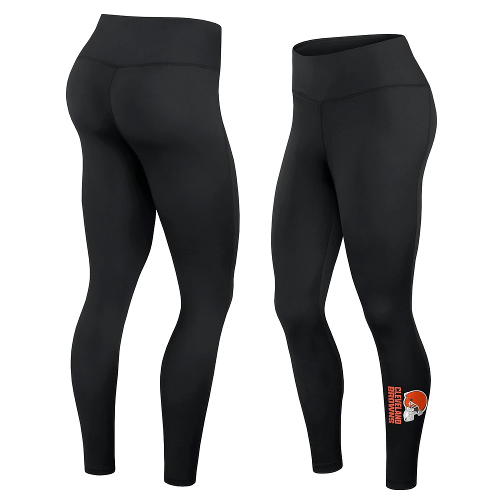 Legging empilé noir avec mot-symbole Fanatics pour femmes des Cleveland Browns