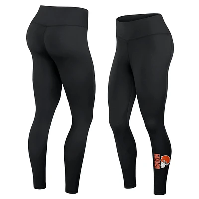 Women's Fanatics Black Cleveland Browns Wordmark Stacked Leggings