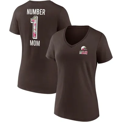 Cleveland Browns Fanatics Branded Women's Team Mother's Day V-Neck T-Shirt - Brown