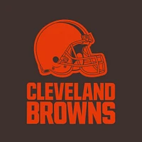 T-shirt à capuche manches longues Fanatics pour femmes marron/blanc Cleveland Browns Backup Option