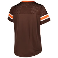 T-shirt à lacets taille plus Original State des Cleveland Browns Fanatics pour femmes marron