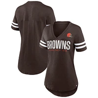 Women's Fanatics Brown Cleveland Browns Speed Tested V-Neck T-Shirt