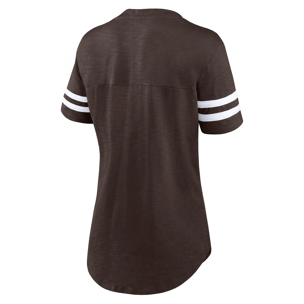 Women's Fanatics Brown Cleveland Browns Speed Tested V-Neck T-Shirt