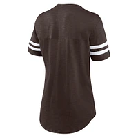 Women's Fanatics Brown Cleveland Browns Speed Tested V-Neck T-Shirt