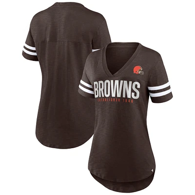 Women's Fanatics Brown Cleveland Browns Speed Tested V-Neck T-Shirt