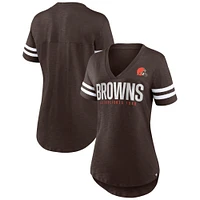 Women's Fanatics Brown Cleveland Browns Speed Tested V-Neck T-Shirt