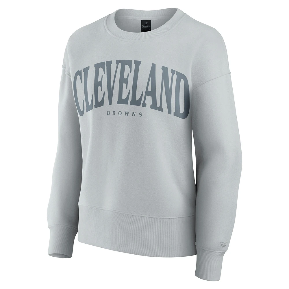 Sweat-shirt à capuche gris Fanatics pour femme Cleveland Browns Elements