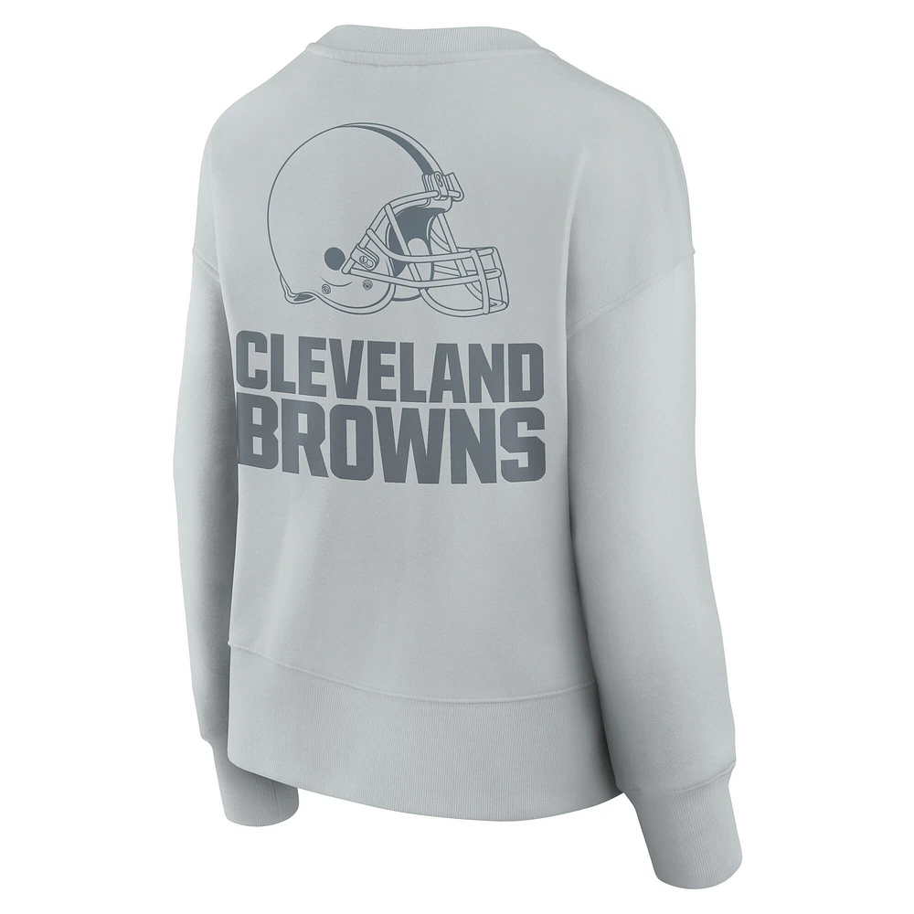 Sweat-shirt à capuche gris Fanatics pour femme Cleveland Browns Elements