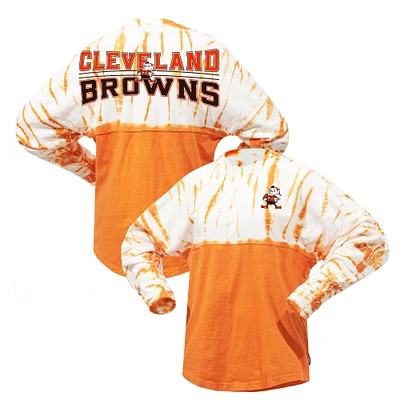 Women's Fanatics Orange Cleveland Browns Vintage Bamboo Spirit Jersey Long Sleeve T-Shirt