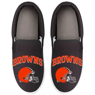 Cleveland Browns FOCO Women's Big Logo Slip-On Sneakers