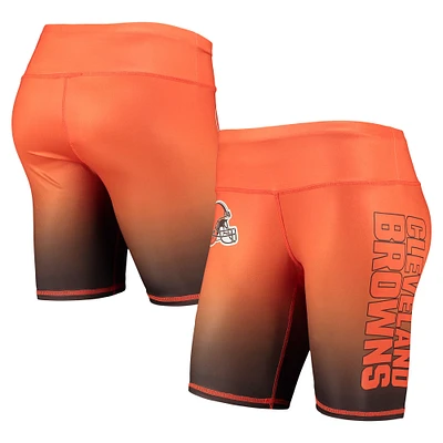 FOCO Orange Cleveland Browns Dégradé Biker Shorts Femme