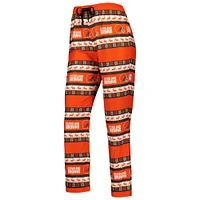 Women's FOCO Orange Cleveland Browns Holiday Ugly Pajama Set