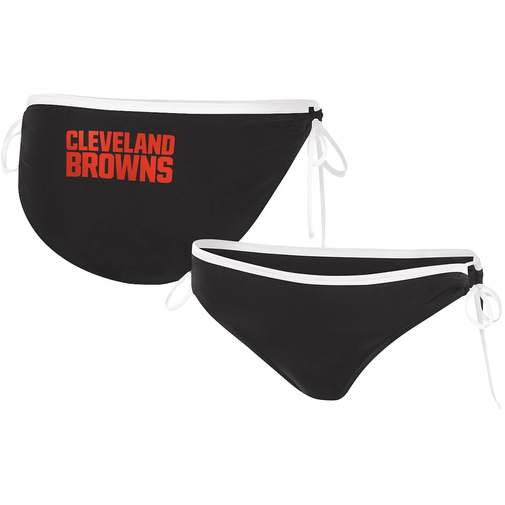 Bas de bikini Cleveland Browns Perfect Match G-III 4Her by Carl Banks pour femmes, noir