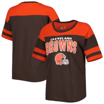 Lids Cleveland Browns G-III 4Her by Carl Banks Women's Rookie Scoop Neck T- Shirt - Brown